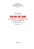 Giáo trình Văn học Việt Nam: Giai đoạn cuối TK XVIII - Nửa đầu TK XIX: Phần 1 - Nguyễn Lộc