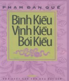 Ebook Bình Kiều, vịnh Kiều, bói Kiều: Phần 1 - Phạm Đan Quế