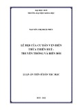 Lễ hội của cư dân ven biển Thừa Thiên Huế - truyền thống và biến đổi.