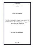 Nghiên cứu khả năng kháng bệnh héo rũ gốc mốc trắng của cây lạc (Arachis hypogaea L.) được chuyển gen chi 42.