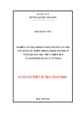 Nghiên cứu đặc điểm cơ bản nguồn vật liệu xây dựng tự nhiên trong trầm tích Đệ Tứ vùng Quảng Trị - Thừa Thiên Huế và giải pháp quản lý, sử dụng.