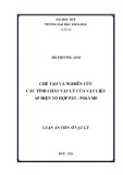 Chế tạo và nghiên cứu các tính chất vật lý của vật liệu áp điện tổ hợp PZT - Polyme.