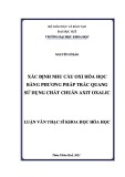 Xác định nhu cầu oxi hóa học bằng phương pháp trắc quang sử dụng chất chuẩn axit oxalic.