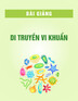 Bài giảng Di truyền vi khuẩn
