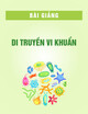 Bài giảng Di truyền vi khuẩn