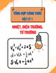 Tổng hợp công thức Vật lý 1 – Phần Nhiệt, điện trường, từ trường