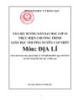 Tài liệu hướng dẫn dạy học lớp 10 thực hiện chương trình giáo dục thường xuyên cấp THPT môn Địa lí