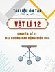 Tài liệu ôn tập Vật lí lớp 12: Chuyên đề 1 - Đại cương dao động điều hòa