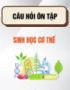 Câu hỏi ôn tập Sinh học cơ thể