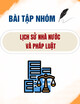 Bài tập nhóm: Lịch sử Nhà nước và Pháp luật