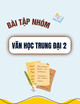 Bài tập nhóm môn Văn học trung đại 2