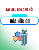 500 câu hỏi trắc nghiệm Hóa hữu cơ (Đề số 3)