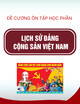 Đề cương ôn tập môn Lịch sử Đảng Cộng sản Việt Nam