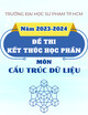 Đề thi học kì 3 kết thúc học phần Cấu trúc dữ liệu năm 2023-2024