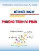 Đề thi học kì 2 kết thúc học phần Phương trình vi phân năm 2024-2025