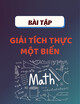 Bài tập Giải tích thực một biến