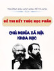 Đề thi kết thúc học phần Chủ nghĩa xã hội khoa học năm 2021-2022 (Hình thức thi: Tiểu luận)