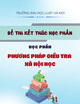 Đề thi kết thúc học phần Phương pháp điều tra xã hội học (Hình thức thi: Bài tiểu luận)