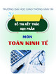 Đề thi kết thúc học phần Toán kinh tế