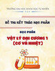 Đề thi học kì 1 kết thúc học phần Vật lý đại cương 1(Cơ và nhiệt) năm 2023-2024
