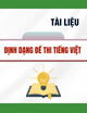 Tài liệu Định dạng đề thi tiếng Việt (hướng dẫn đánh giá năng lực tiếng Việt của người nước ngoài)