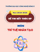 Đề thi học kì 1 kết thúc học phần Trí tuệ nhân tạo năm 2024-2025 (Hình thức thi: Bài tập lớn)
