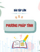 Bài tập lớn môn Phương pháp tính (Đề 1)