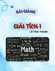 Bài giảng Giải tích 1: Chương 4 - Lê Thái Thanh