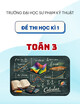 Đề thi học kì 1 môn Toán 3 năm 2025-2026 (Đợt 1) - Đề số 1