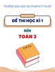 Đề thi học kì 1 môn Toán 3 năm 2025-2026 (Đợt 1) - Đề số 2