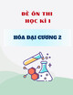 Đề ôn thi học kì 1 môn Hóa đại cương 2