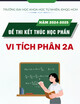 Đề thi học kì 2 kết thúc học phần Vi tích phân 2A năm 2024-2025 có đáp án (Đề 10)