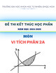 Đề thi học kì 2 kết thúc học phần Vi tích phân 2A năm 2024-2025 có đáp án (Đề 09)